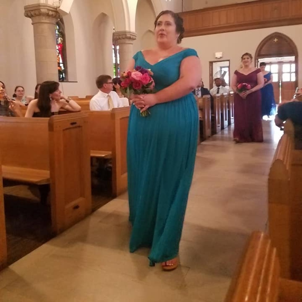 David’s bridal size 20 bridesmaid dress in Oasis